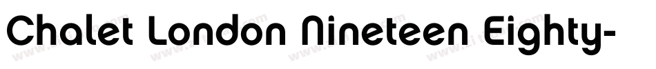 Chalet London Nineteen Eighty字体转换